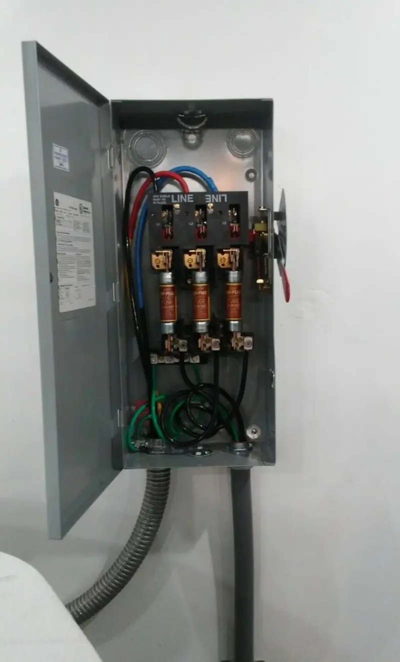 Three-phase disconnect switch installed for Electrical Wiring & Rewiring in Ossining